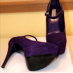 Steve Madden Viktoree Purple Suede Mary Jane
